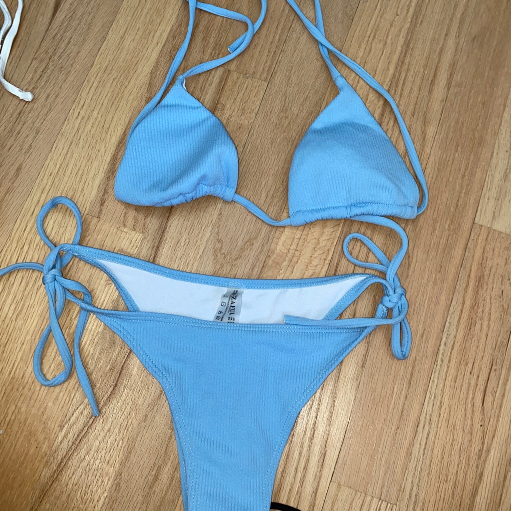 Baby Blue Basic Triangle Bikini